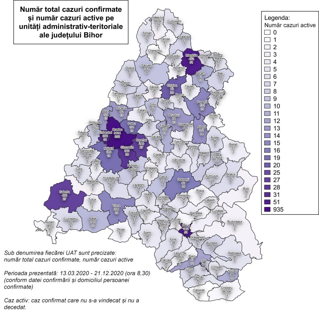 Harta Cazurilor Covid N Bihor