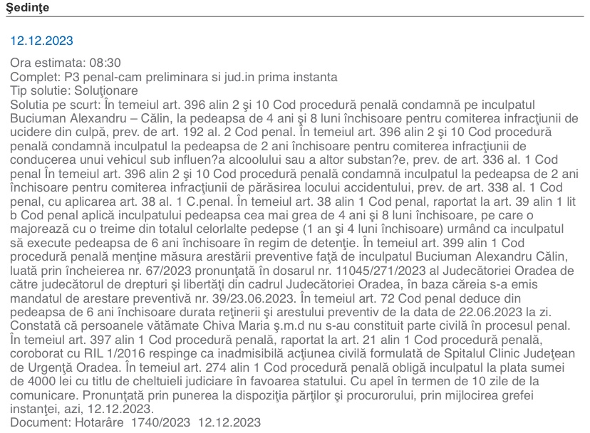 6 ani închisoare în regim de detenție pentru criminalul băiețelului de